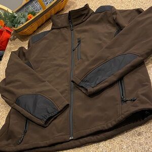 Black Diamond Softshell Men’s XXL Jacket Brown Black Partially Fleece